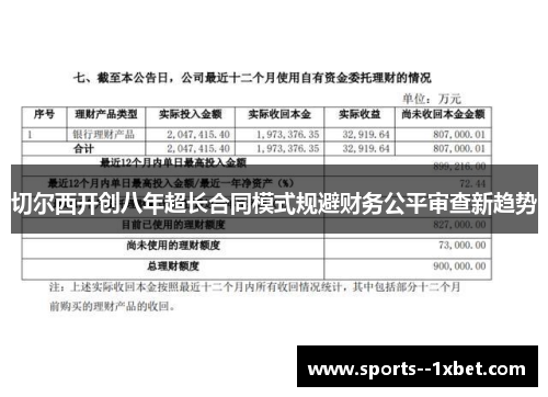 切尔西开创八年超长合同模式规避财务公平审查新趋势
